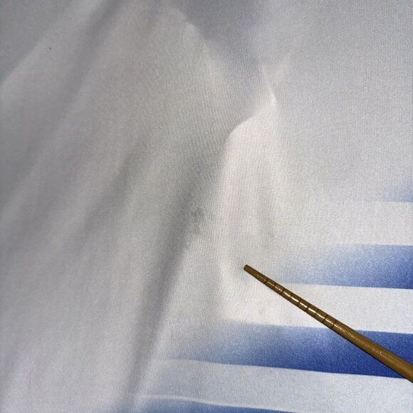 Under Armour Shirt Mens L Blue HeatGear Loose Performance Short Sleeve Striped - Picture 5 of 9